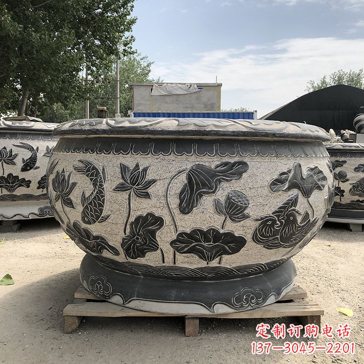 赣州仿古鱼缸花盆摆件