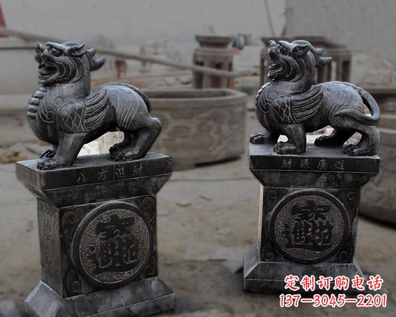 赣州仿古招财进宝貔貅石雕
