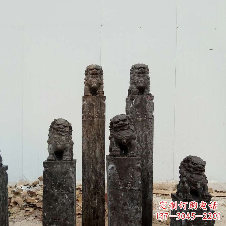 赣州复古风格拴马桩雕塑