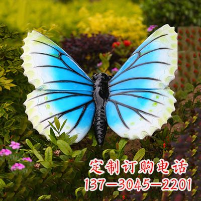 赣州蓝白蝴蝶镶嵌雕塑