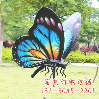 赣州蓝蝴蝶雕塑-让你的室内空间焕发生机