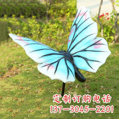 赣州浅蓝白色蝴蝶雕塑