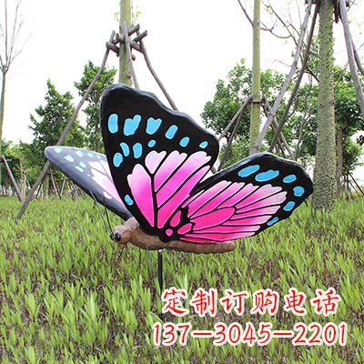 赣州紫蓝黑款蝴蝶雕塑