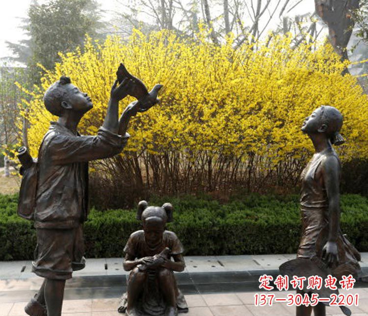 赣州精致可爱的儿童铜雕