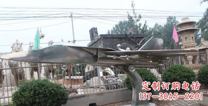 赣州中领雕塑精美不锈钢飞机雕塑