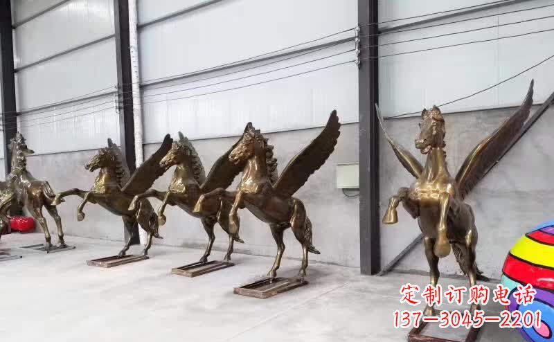 赣州精美绝伦的飞马铜雕