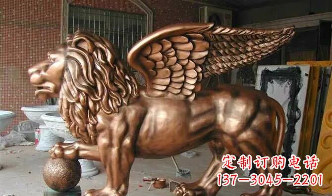 赣州飞狮玻璃钢仿铜动物雕塑