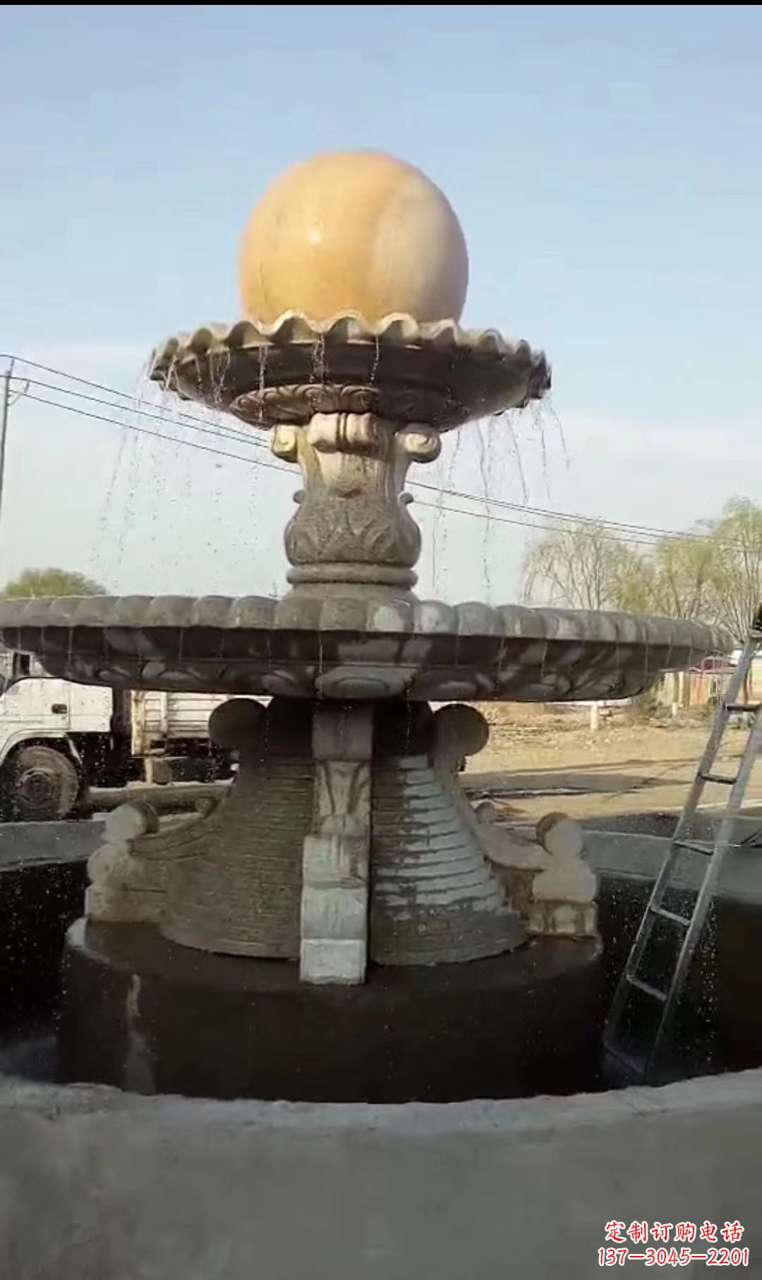 赣州风水球喷泉石雕景观雕塑