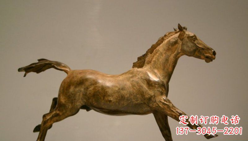 赣州铜雕动物奔跑马