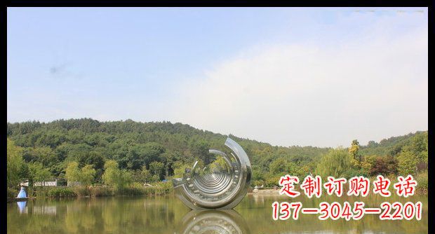 赣州不锈钢圆环景观雕塑