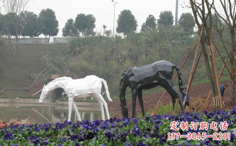 赣州盛世之美,精美不锈钢动物雕塑