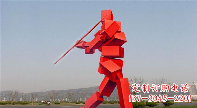 赣州定制不锈钢标枪雕塑