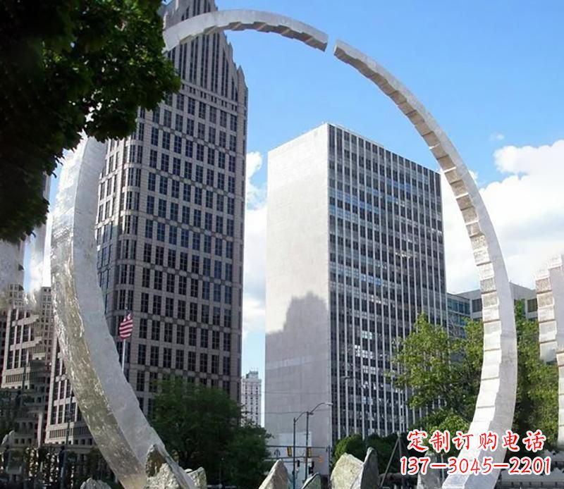 赣州金属圆环景观雕塑