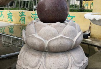赣州金色彩绘风水球雕塑