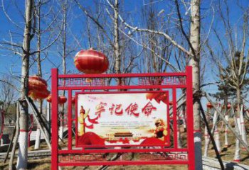 赣州创意不锈钢使命标牌雕塑