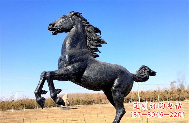 赣州公园动物立马铜雕