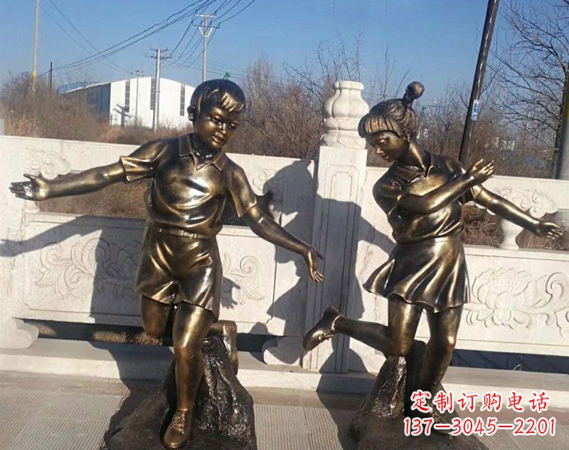 赣州新颖花篮儿童铜雕