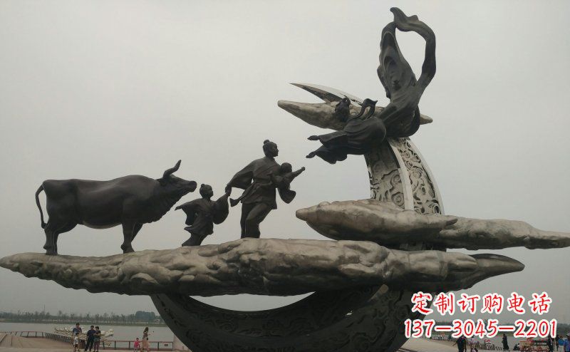赣州非凡爱恋不锈钢牛郎织女雕塑
