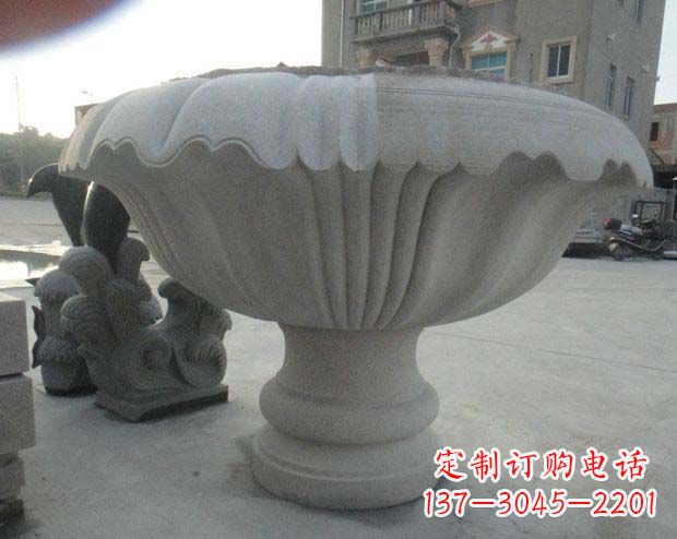 赣州高端大理石花盆雕塑
