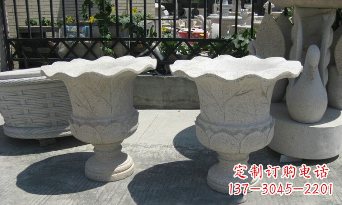 赣州大理石花盆雕塑