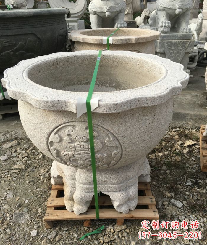 赣州高品质大理石水缸雕塑