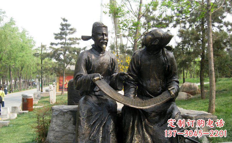 赣州传承经典,定制古典唐代人物小品铜雕