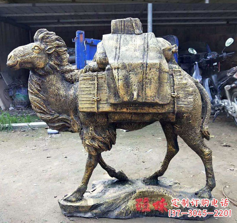 赣州新颖华丽的骆驼铜雕定制