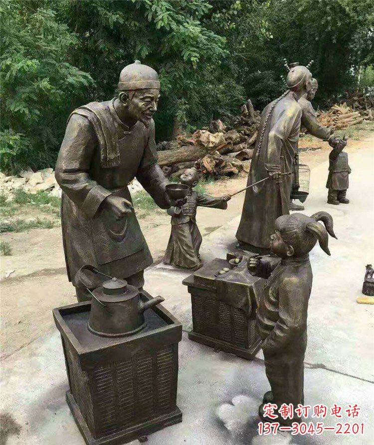 赣州精美可爱的小女孩铜雕