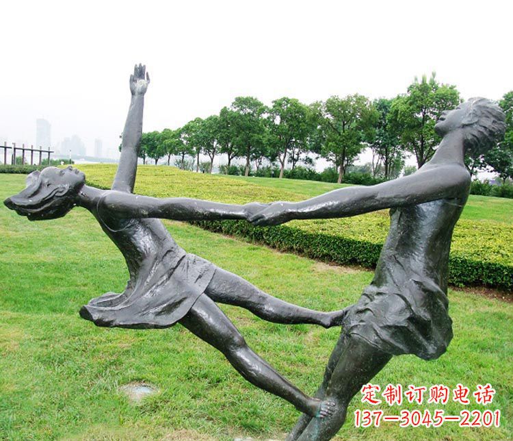 赣州中领雕塑定制风姿绰约的女孩铜雕