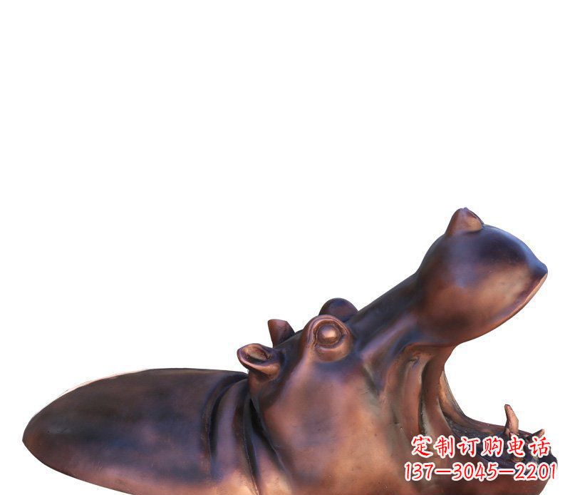 赣州产品名称铜质河马雕塑