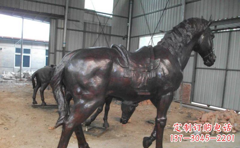 赣州公园铜马动物铜雕