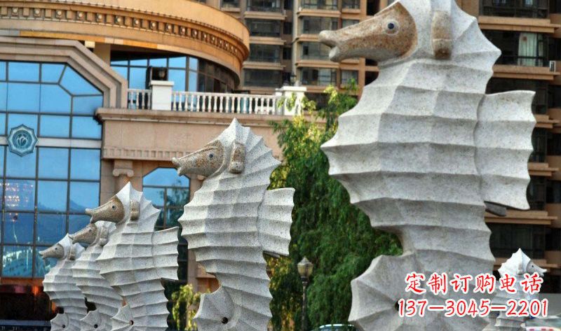 赣州艺术级小区喷水马雕塑
