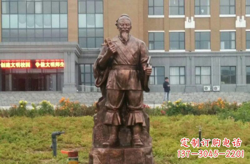 赣州传承古代名人铜雕——鲁班雕像