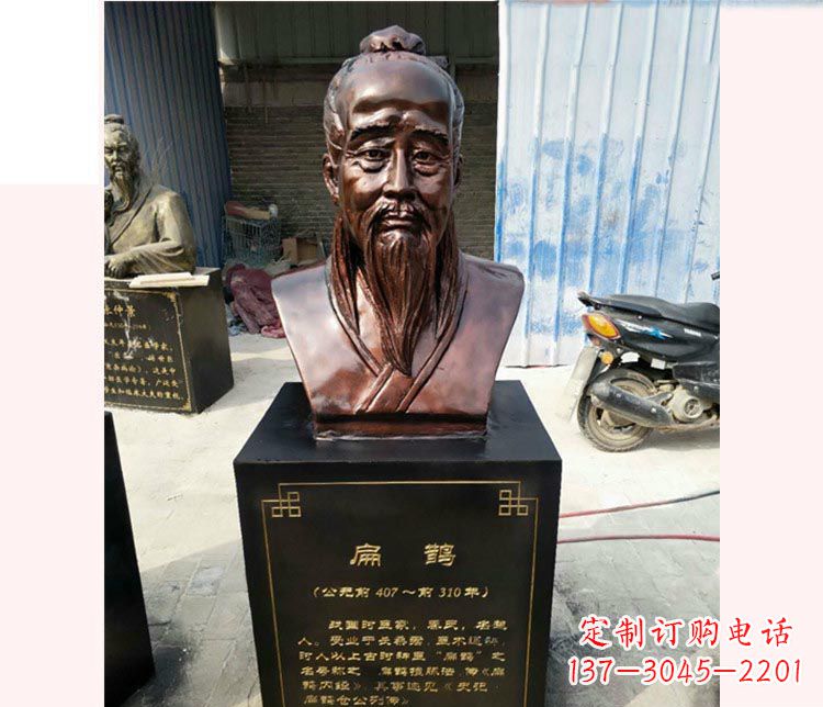 赣州铸造古代名医扁鹊胸像，展现生命的传承之美