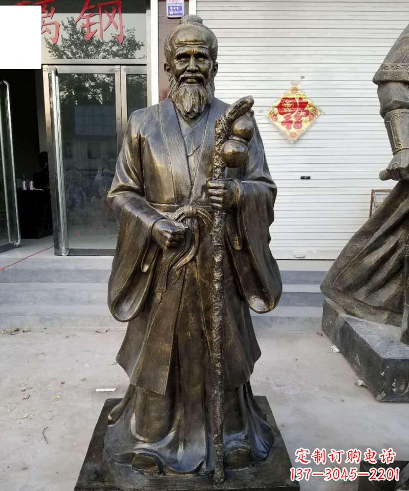 赣州珍藏古代名医孙思邈铜雕塑