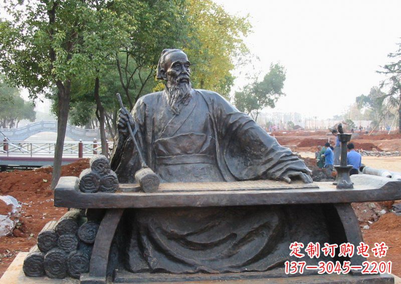 赣州古代名医张仲景铜雕 (2)