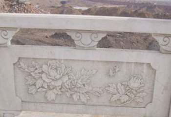 赣州牡丹花浮雕石栏板景观雕塑
