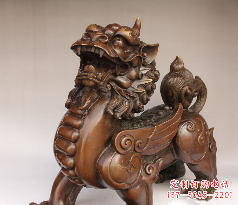 赣州古代神兽貔貅铜雕