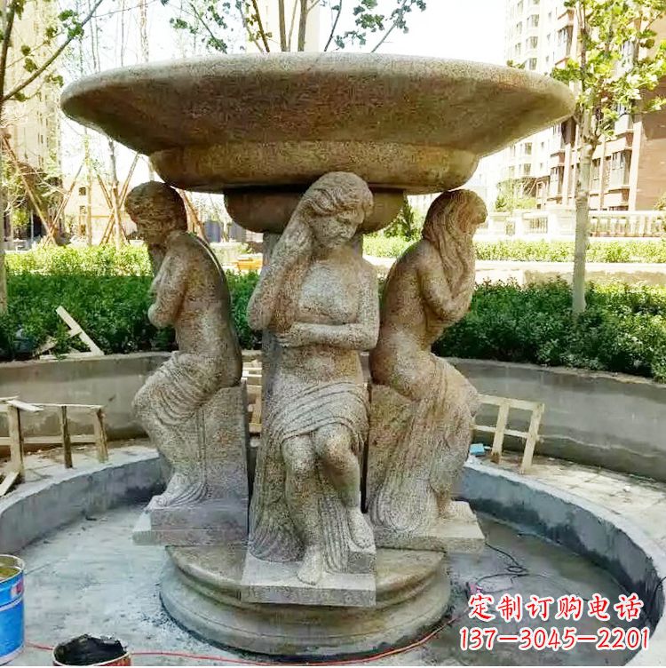 赣州古典石雕喷泉精美雕塑