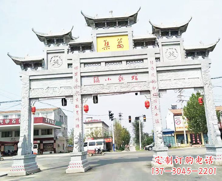 赣州古建石雕牌坊