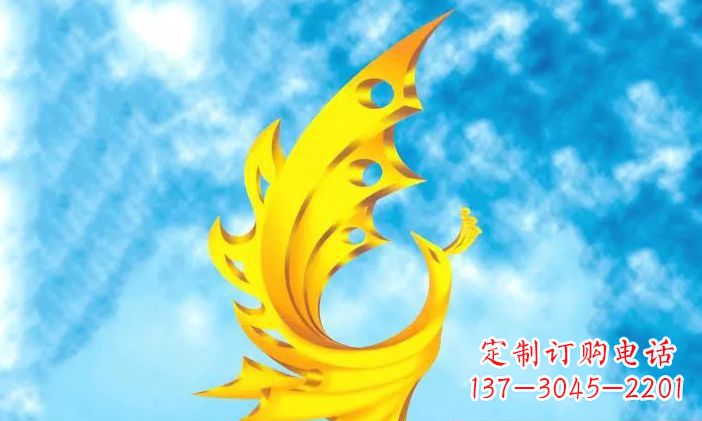 赣州中领雕塑-不锈钢凤凰雕塑