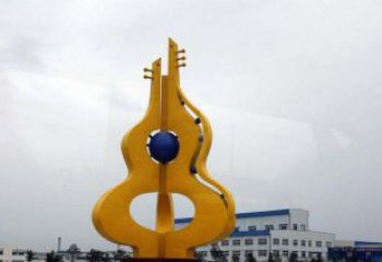 赣州中领雕塑：葫芦琵琶不锈钢雕塑