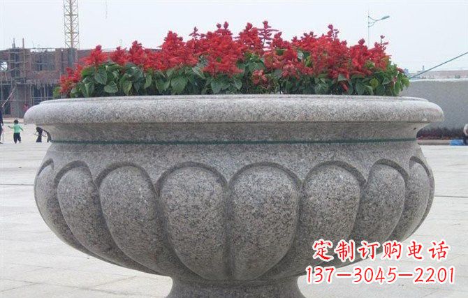 赣州广场大理石花盆雕塑