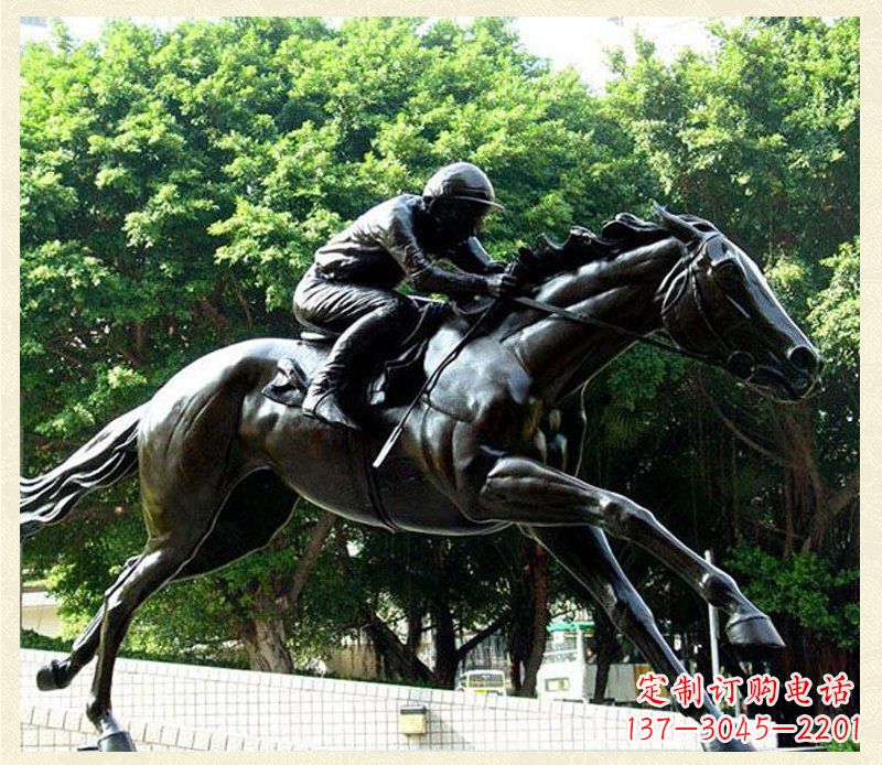 赣州精致骑马铜雕,把自然艺术带入生活
