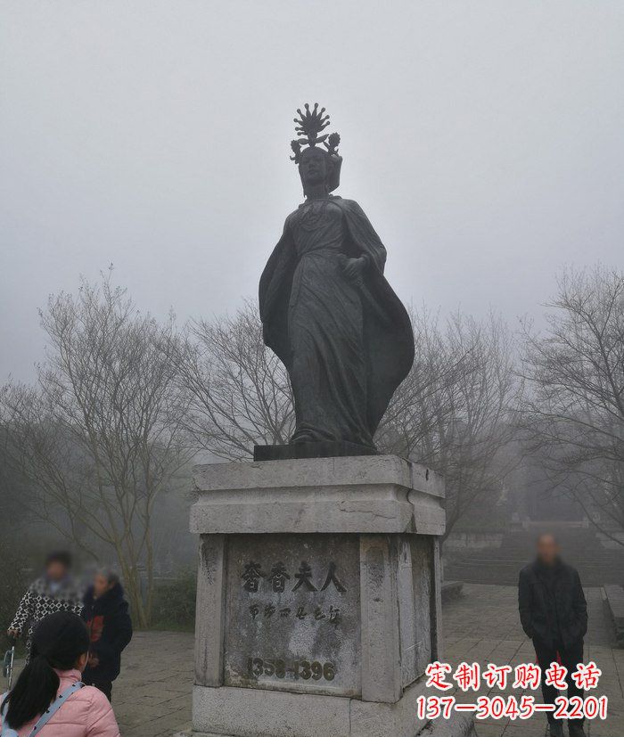 赣州广场奢香夫人古代名人铜雕