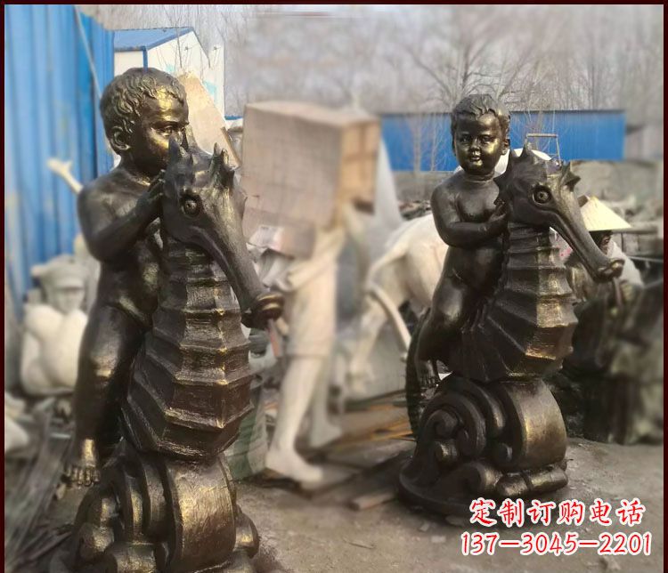 赣州海马公园铜马雕塑-专业定制,艺术精致