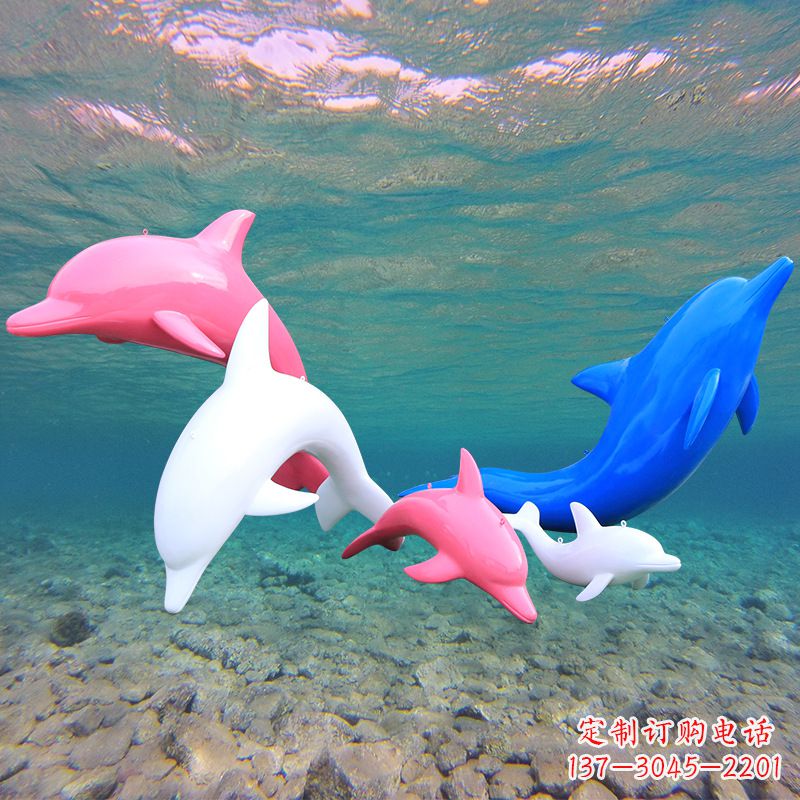 赣州海豚玻璃钢彩绘雕塑–彰显唯美与深情