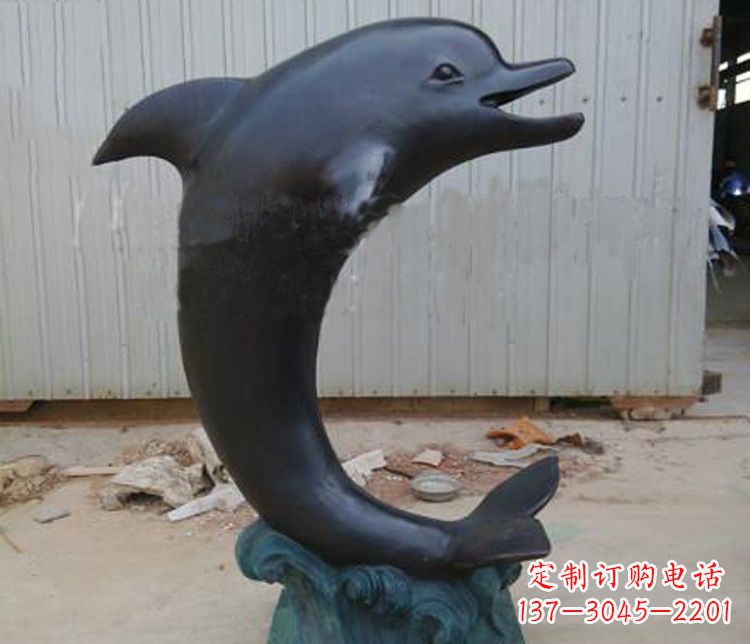 赣州一群海豚成就美丽的海洋动物喷泉铜雕塑
