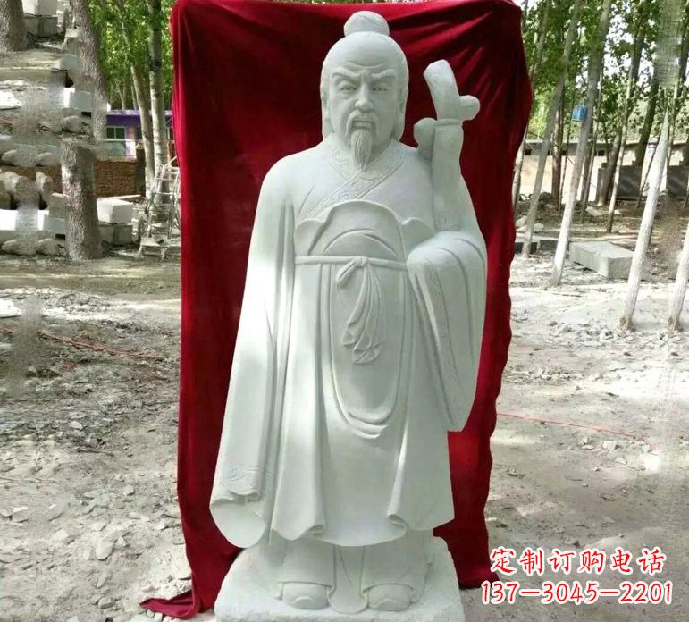 赣州汉白玉古代名医华佗雕塑