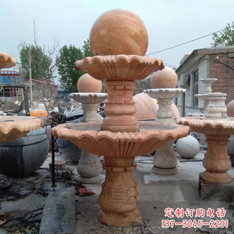 赣州中领雕塑,精致风水球雕塑让你的院落更加精致